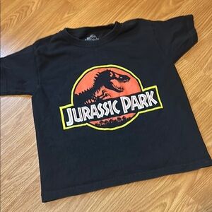 Jurassic Park Black Kids T-Shirt